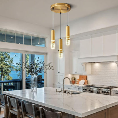 Nordic LED Crystal Linear Chandelier