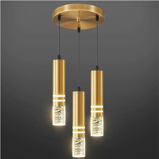 Nordic LED Crystal Linear Chandelier