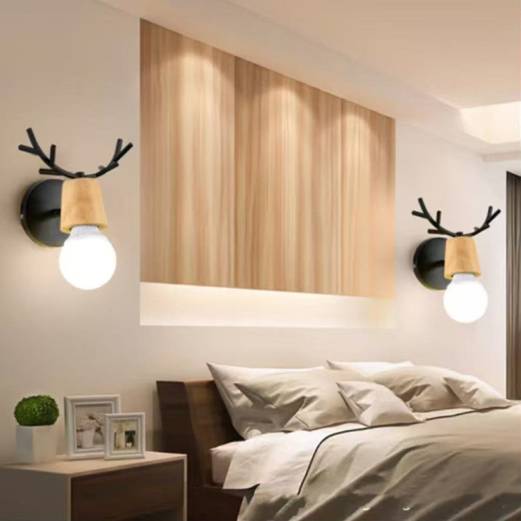 Nordic Macaron Antler LED Wall Lamp