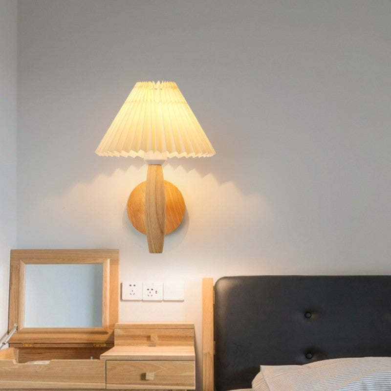 Pleated Fabric Umbrella Wall Light