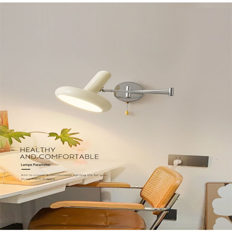 Retractable Modern Reading Wall Light / Full Spectrum / Wiring Type