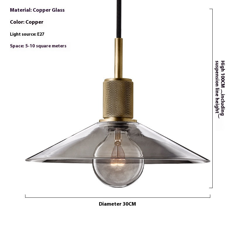 Retro Copper Café Pendant Light