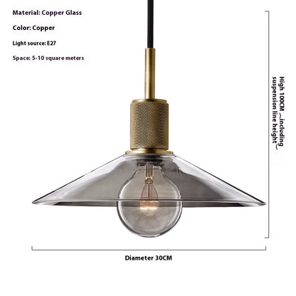 Retro Copper Café Pendant Light