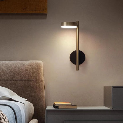 Rotatable Nordic Bedside Wall Light / Black Gold Warm Light