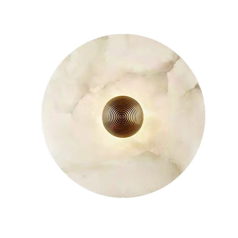 Round Warm Marble Wall Light / 6w / 350mm