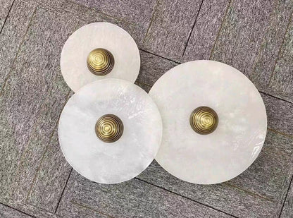 Round Warm Marble Wall Light / 6w / 300mm