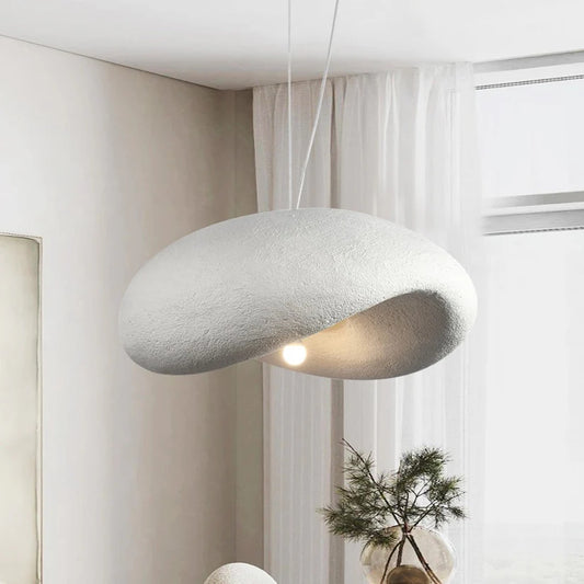 White Wabi Sabi Sculptural Chandelier / Small size  40CM in diameter / White