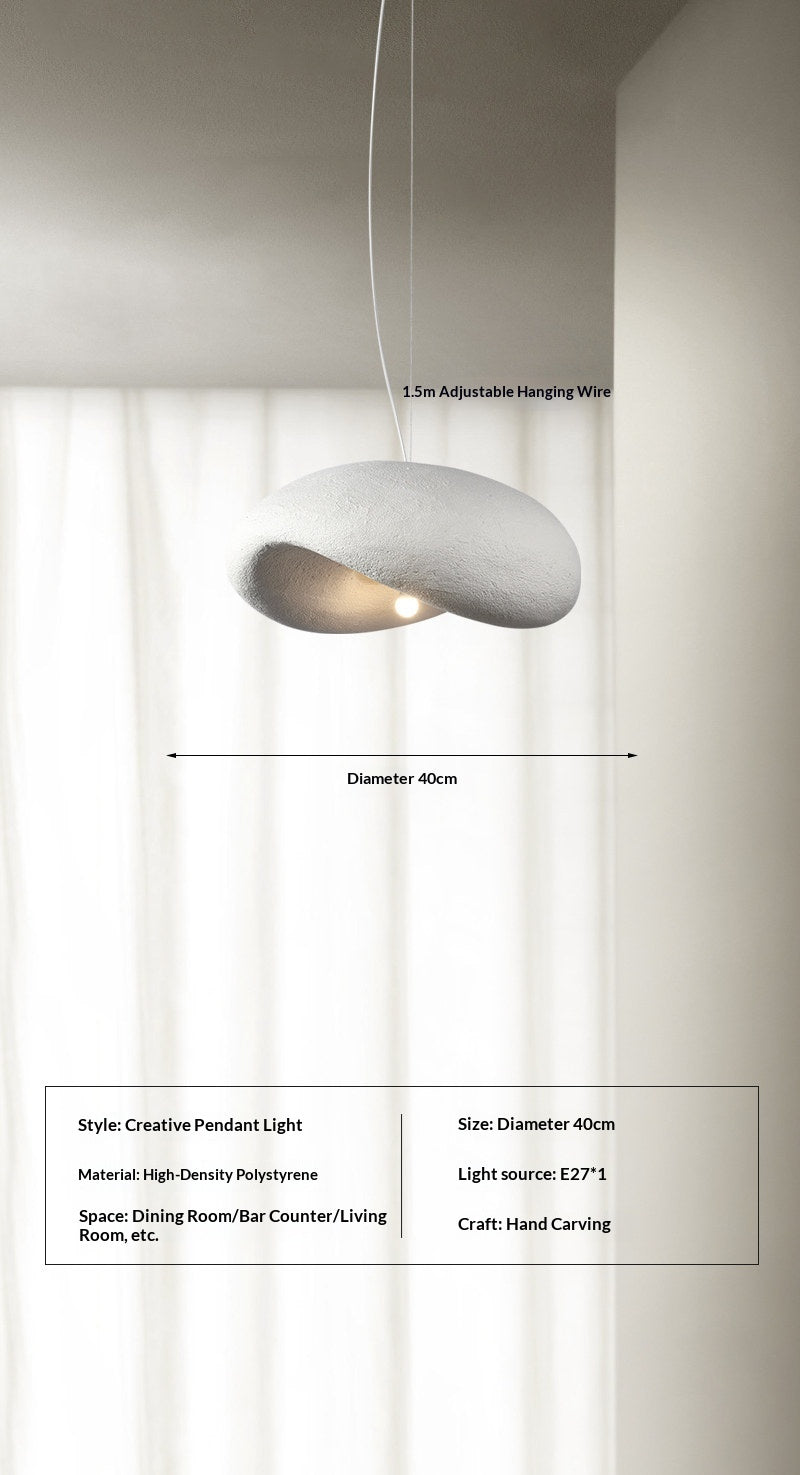 White Wabi Sabi Sculptural Chandelier / Large  80CM in diameter / White