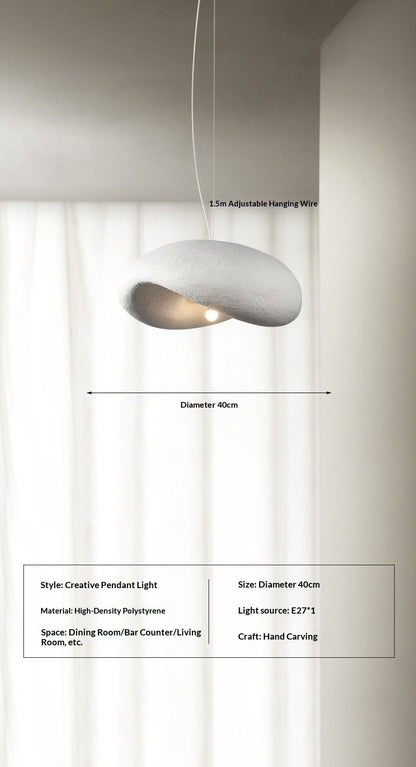 White Wabi Sabi Sculptural Chandelier / Large  80CM in diameter / White