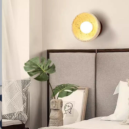 Yellow Cave Stone Retro Wall Lamp