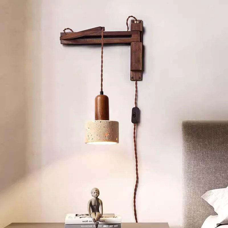 Yellow Cave Stone Retro Wall Lamp