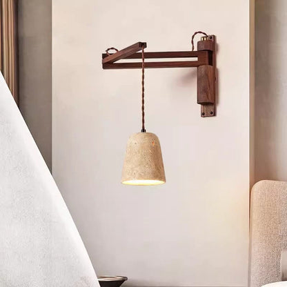 Yellow Cave Stone Retro Wall Lamp
